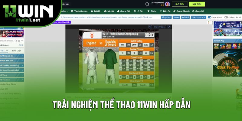 Trải nghiệm Thể Thao 11win hấp dẫn Trải nghiệm Thể Thao 11win hấp dẫn